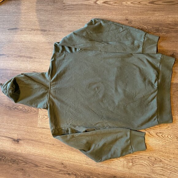 Green Nirvana Smiley Face Hoodie - Size Small Grunge Rock Band Pullover - Picture 2 of 5